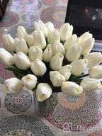 img 1 attached to Colorful 28-Piece Artificial Tulips Set For Stunning Floral Arrangements And Spring Décor review by Larry Cho