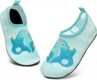 anluke kids boys girls water shoes barefoot aqua socks fast dry beach swim outdoor sports shoes for toddler logo