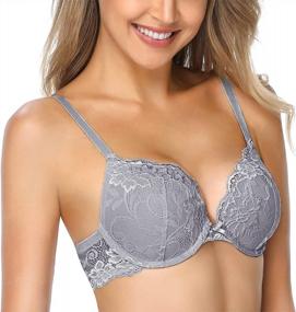 img 3 attached to Women'S Push Up Bra Lace Comfort Padded Underwire Lift Up Bras Add 1 Cup Brassiere Plunge Plus Size
