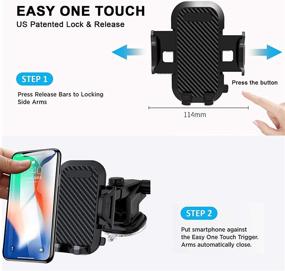 img 1 attached to 📱 Samsung Galaxy A51 A71 A52 A32 5G S10 S10E S10+ S9 S8 Plus A02S Car Phone Mount Holder with Note 20 Ultra 10 9,A72 A70 A80,J7 J3 A6,LG K40 K30,T-Mobile Revvl 5G/4 4+ - Dashboard, Windshield & Air Vent Clip