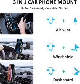 img 3 attached to 📱 Samsung Galaxy A51 A71 A52 A32 5G S10 S10E S10+ S9 S8 Plus A02S Car Phone Mount Holder with Note 20 Ultra 10 9,A72 A70 A80,J7 J3 A6,LG K40 K30,T-Mobile Revvl 5G/4 4+ - Dashboard, Windshield & Air Vent Clip