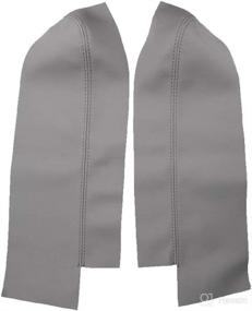 img 1 attached to 🪑 Premium Leather Armrest Covers for Honda CR-V CRV 2007-2012 - Gray