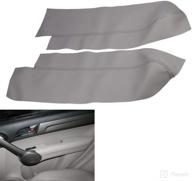 🪑 premium leather armrest covers for honda cr-v crv 2007-2012 - gray логотип