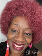img 1 attached to Kalyss 16" Afro Kinky Curly Hair Platinum Wigs for Black Women - Large, Bouncy, and Soft Natural-Looking Synthetic Hair Wigs for Women with 150% Density review by Rick Howlett