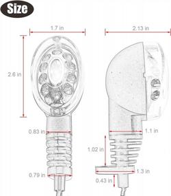 img 2 attached to Pair Of Clear Front Or Rear Turn Signal Indicators For Kawasaki Ninja 250R, 650 Vulcan S, KLX250S, KLX 250SF, 250 And Yamaha XT660X, 660R, MT-03 Motorcycles