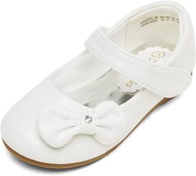 img 4 attached to DREAM PAIRS Angel 5 Uniform Ballerina Girls' Shoes: Chic Flats for Comfort and Style