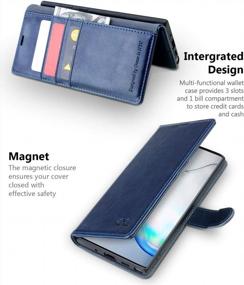img 2 attached to Protect Your Galaxy Note 10 Plus 5G In Style With OCASE Wallet Case - Magnetic Closure, Card Holder And Kickstand Included!