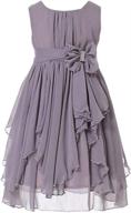 👗 bow dream bridesmaid: ruffled chiffon girls' dresses logo