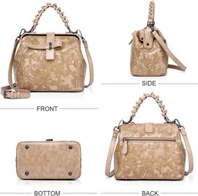 img 3 attached to Women's Embossed Satchel Handbags and Wallets - Stylish Shoulder Bags for Fashionable Women