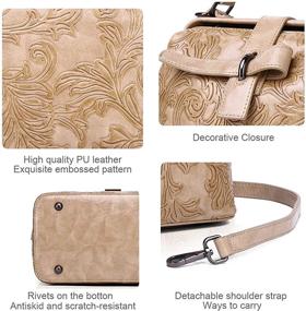 img 1 attached to Women's Embossed Satchel Handbags and Wallets - Stylish Shoulder Bags for Fashionable Women