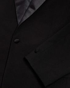 img 3 attached to Men'S Black Tuxedo Jacket - FRANKERS 100% Polyester Regular Fit Classic Satin Notch Lapel One Button