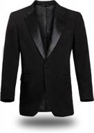 men's black tuxedo jacket - frankers 100% polyester regular fit classic satin notch lapel one button logo