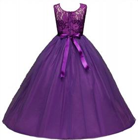 img 2 attached to Embroidered Lace Formal Dresses For Girls: Ideal For Wedding Parties, Proms, And Balls - TZ09