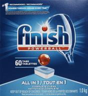 🌟 convenient and powerful: fresh-scented finish all-in-one dishwasher detergent powerball tablets (54 count) logo