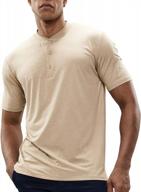 👕 mens mier sleeve t shirt collarless placket: comfortable and stylish design logo