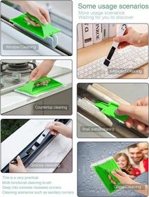 img 3 attached to 🔧 Versatile Handheld Brush Tool for Cleaning Door and Window Tracks, Gutter Gaps, Glass, Tiles, Blinds, Car Vents, Air Conditioning, and Keyboards