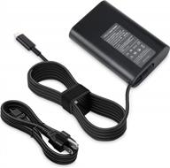 dell xps 12 9250/13 9350-9360-9365, latitude 7275-7370-7375 65w type c ac adapter power cord supply logo