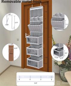 img 2 attached to Door Hanging Organizer with Clear Windows - Over-the-Door Storage Solution, Wall File Organizer (1 Pack, B-Wave-Black)