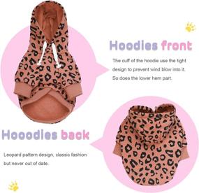 img 3 attached to SETSBO Dog Leopard Hooded Sweatshirt with Hat: Stylish Lightweight Puppy Hoodie for Small Dogs and Cats - Trendy Doggy Hoody Outfits and Cat Apparel