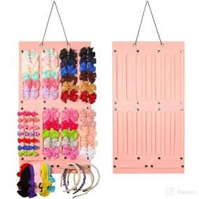 img 4 attached to 🎀 Choicbaby Baby Headband Holder: Chic Bow Organizer for Girls Hair Bows, Adorable Baby Hair Accessory Storage Display, Sturdy Rope Design, Perfect Baby Headband Organizer for Door, Closet, or Wall, Thoughtful Light Pink Gift for Baby Girl