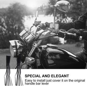 img 1 attached to Wakauto Motorcycle Leather Handlebar Universal