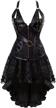 plus size gothic brocade lace corset dress masquerade bustier skirt set costume logo