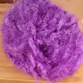 img 3 attached to Chunky Polyester Fur Yarn - Deep Purple - 100G/Skein - Set Of 2 Skeins - Ideal For Baby Items - JubileeYarn Baby Bear Collection