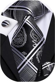 img 3 attached to 👔 Hi Tie Classic Necktie Cufflinks Pocket Men's Accessories: Top Picks for Ties, Cummerbunds & Pocket Squares