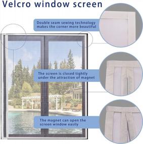 img 2 attached to 2-Pack Magnetic Window Screen Mesh - 36''W X 52''H Max Fiberglass White Netting For Frame Fit Up