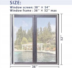 img 3 attached to 2-Pack Magnetic Window Screen Mesh - 36''W X 52''H Max Fiberglass White Netting For Frame Fit Up