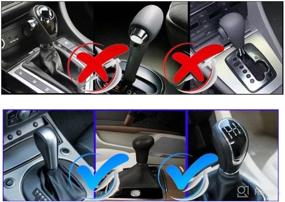 img 1 attached to Premium Pink Plush Auto Car Handbrake Cover Sleeve Set - Gear Suit Automotive Car Gear