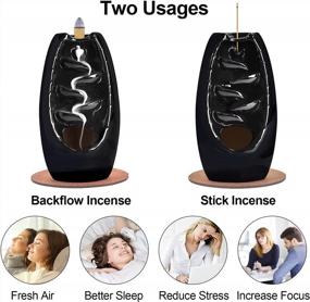 img 1 attached to Discover Serenity With SOYO Backflow Incense Burner & Aromatherapy Set – Perfect For Home, Office & Yoga