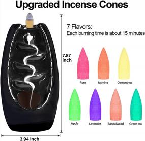 img 3 attached to Discover Serenity With SOYO Backflow Incense Burner & Aromatherapy Set – Perfect For Home, Office & Yoga