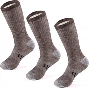 img 4 attached to Stay Warm And Comfortable On Your Next Hike With MERIWOOL Merino Wool Socks - 3 Pairs Of Midweight Cushioned Thermal Socks For Men And Women