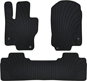 img 2 attached to 🚗 San Auto Custom Fit Rubber Car Floor Mats for Mercedes-Benz GLE 350 450 580 5-seat 2020-2022 - Full Black Auto Floor Liners Set - All Weather Protection - Heavy Duty & Odorless