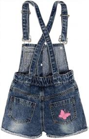 img 1 attached to Adjustable Strap Short Overalls Jeans Outfits For Little & Big Girls By Peacolate - Sizes 5-10T