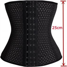 img 2 attached to 👗 Adjustable Waist Cincher Trainer - SAYFUT Body Tummy Girdle Control Corset Shaper in Black