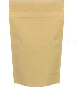 img 4 attached to 📦 CleverDelights 4oz Kraft Stand Up Pouches - 100 Pack - Resealable Bags - 5x8x2.5 inches