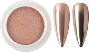 img 4 attached to Rose Gold Mirror Nail Powder Glitter Chrome Decoration - Solid Pigment Art