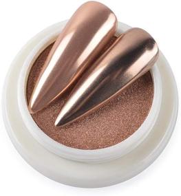 img 1 attached to Rose Gold Mirror Nail Powder Glitter Chrome Decoration - Solid Pigment Art
