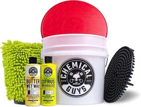 img 1 attached to 🧼 Chemical Guys HOL127 Wash & Wax Detailing Bucket Kit, 16 fl. oz., 6 Essential Items