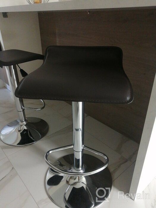 img 3 attached to 🪑 Hi-Tech Brown Metal/Faux Leather Chair Stool Group review by Boguslawa Terpeluk ᠌