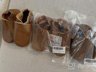 img 1 attached to 👶 Mejale Leather Infant Moccasins with Anti-Skid Soles – Perfect Pre-Walker Shoes for Boys review by Matthew Peterson