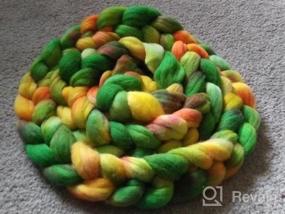 img 6 attached to 8.82Oz Super Wool Chunky Yarn - Bulk Wool Roving Top For Needle Felting, Spinning, Blending & DIY Crafts