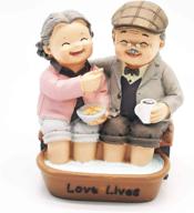 handmade homely furnishings: creative resin figurine for home decor, anniversaries, gifts, and special occasions - hand-painted and perfect for father's day, mother's day, and birthdays (#3) logo