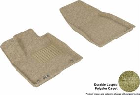 img 4 attached to 🏔️ Custom Fit Tan Classic Carpet 3D MAXpider Front Row Floor Mat for Toyota Highlander Models