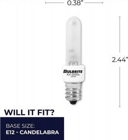 img 1 attached to Bulbrite E12 40W T3 Dimmable Xenon Light Bulb, Frosted Soft White 1 Pack - KX40FR/E12