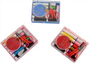 img 1 attached to EZthings® Professional Needles Sewing Supplies Variety Sets And Kits For Arts And Crafts (Compact Sewing Kit)