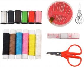 img 3 attached to EZthings® Professional Needles Sewing Supplies Variety Sets And Kits For Arts And Crafts (Compact Sewing Kit)