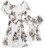 👗 popreal dresses: stylish printed mother-daughter matching outfits for girls' clothing logo